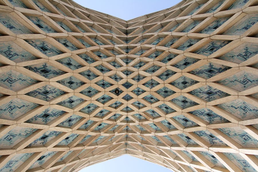 Geometryczny detal architektury w Iranie